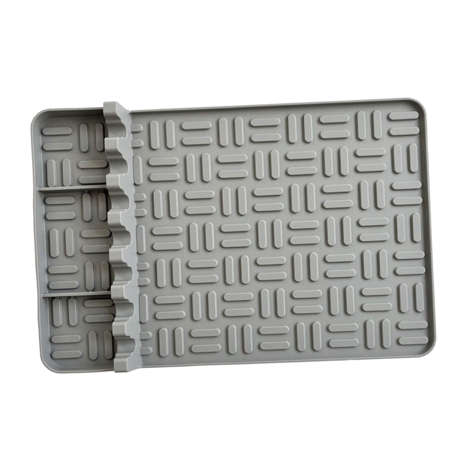 Support en silicone pour ustensiles de barbecue et spatules tapis gris flexible pour plan
