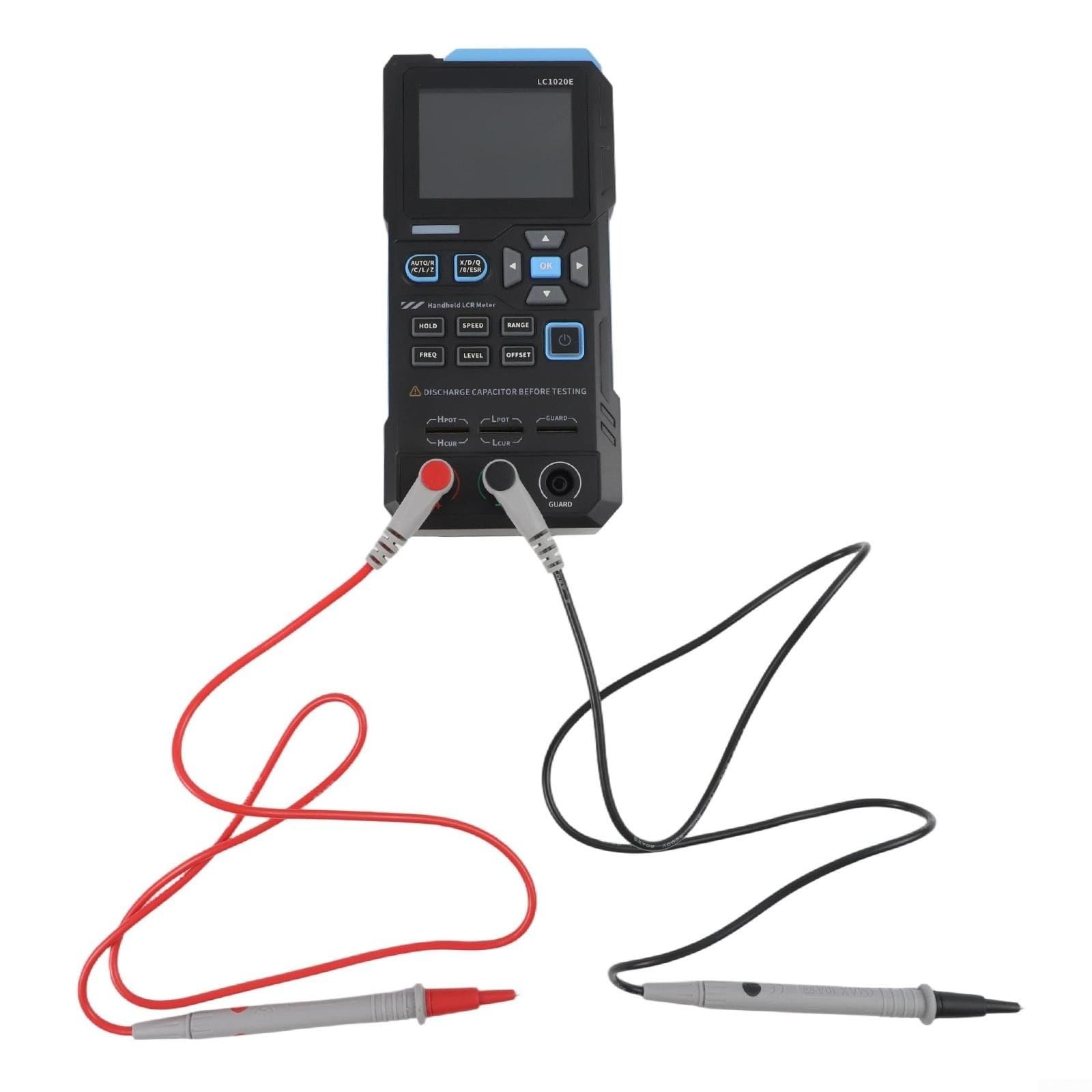 HpLive LCR Messgerät, LC1020E Digitaler LCR-Meter Brücken-LCR-ESR-Tester Mit 0,3% Genauigkeit, 2,8 Zoll TFT-Display, Induktivitätsbereich 0–100H(LC1020E in English)