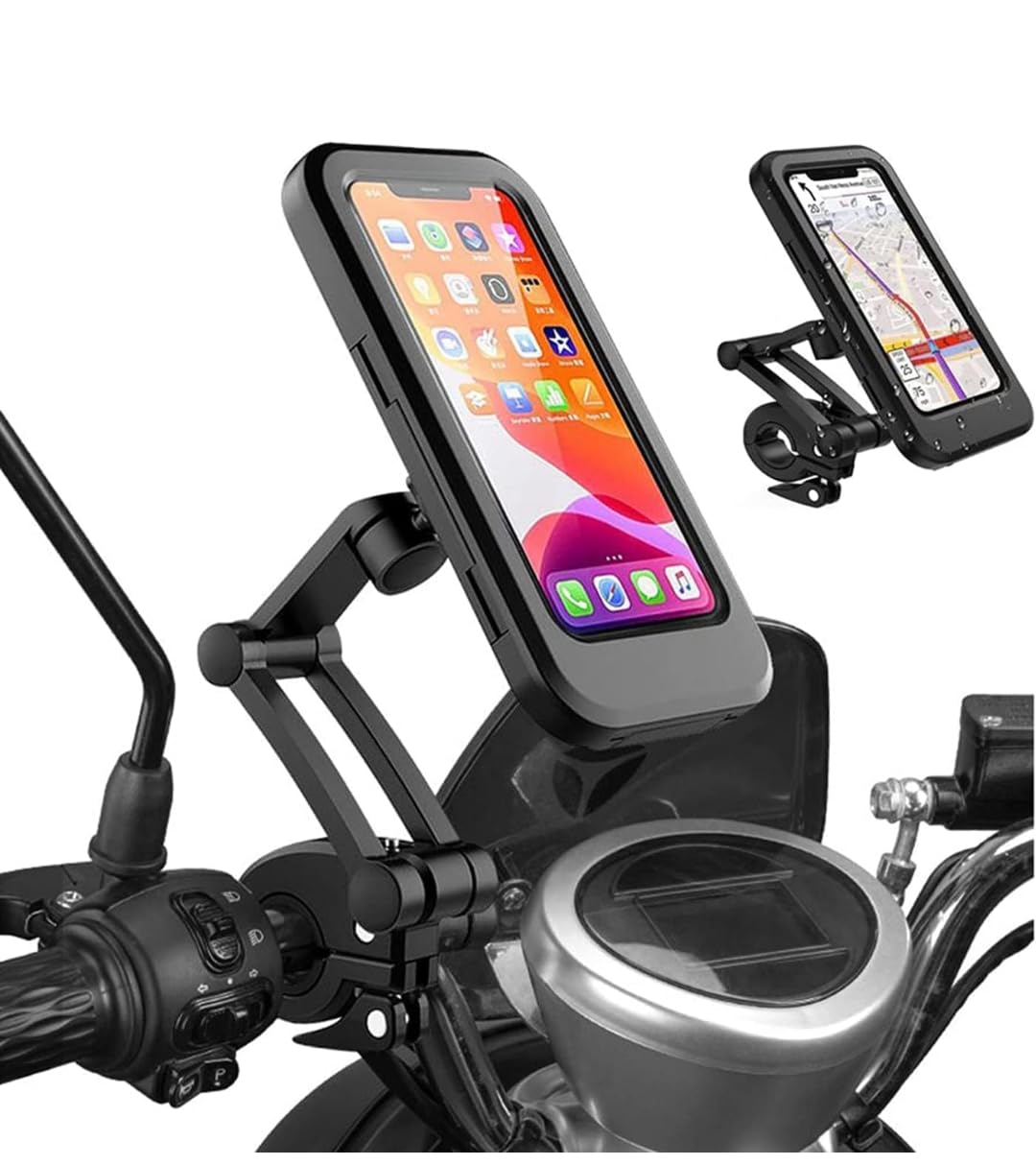 Om Creations Bike Phone Mount, 360 Rotation, Waterproof, Universal Handlebar Case, 4-7.2 inch Smartphones (B0DBR95DLR) Amazon Price History, Amazon Price Tracker