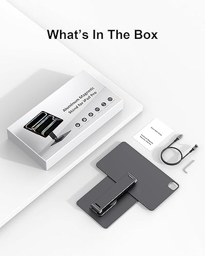 Miniatura 8 de Soporte magnético para iPad Pro M4 de 13 pulgadas, soporte plegable para iPad Pro M4 con rotación de 360, HDMI 4K, lectores de tarjetas, USB3.0