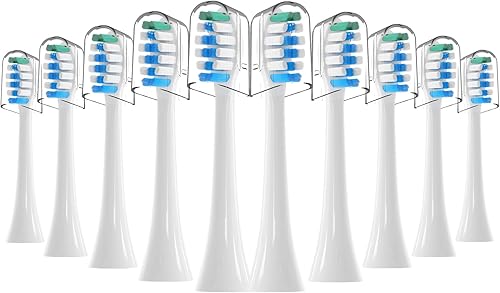 Cabezales de repuesto compatibles con Philips Sonicare 10 cabezales de cepillo eléctrico de repuesto suave compatibles con el sistema Phillips