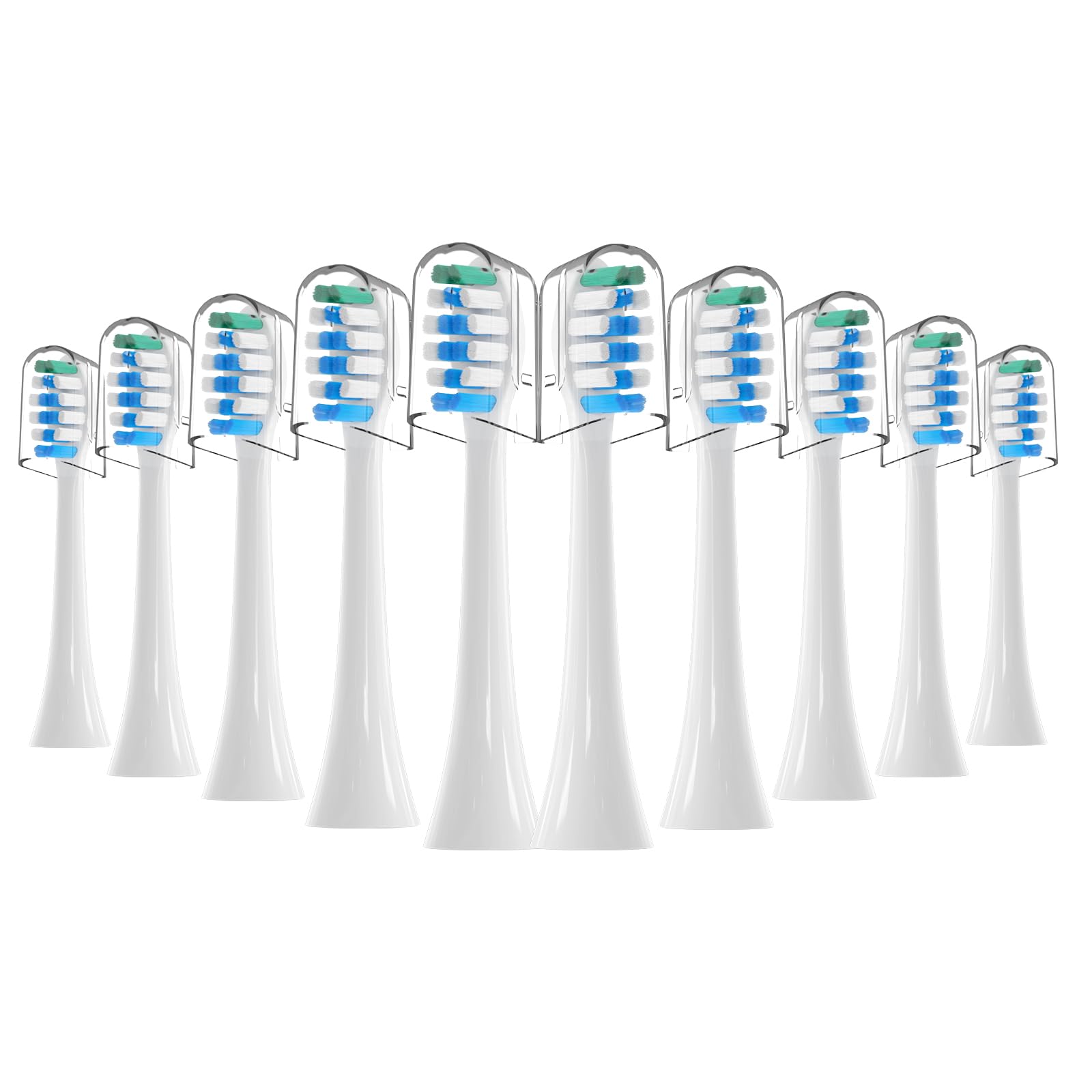 Replacement Toothbrush Heads Compatible with Philips Sonicare：10 Pack Soft Replacement Electric Brush Head Compatible with Phillips Sonicare Snap-on System