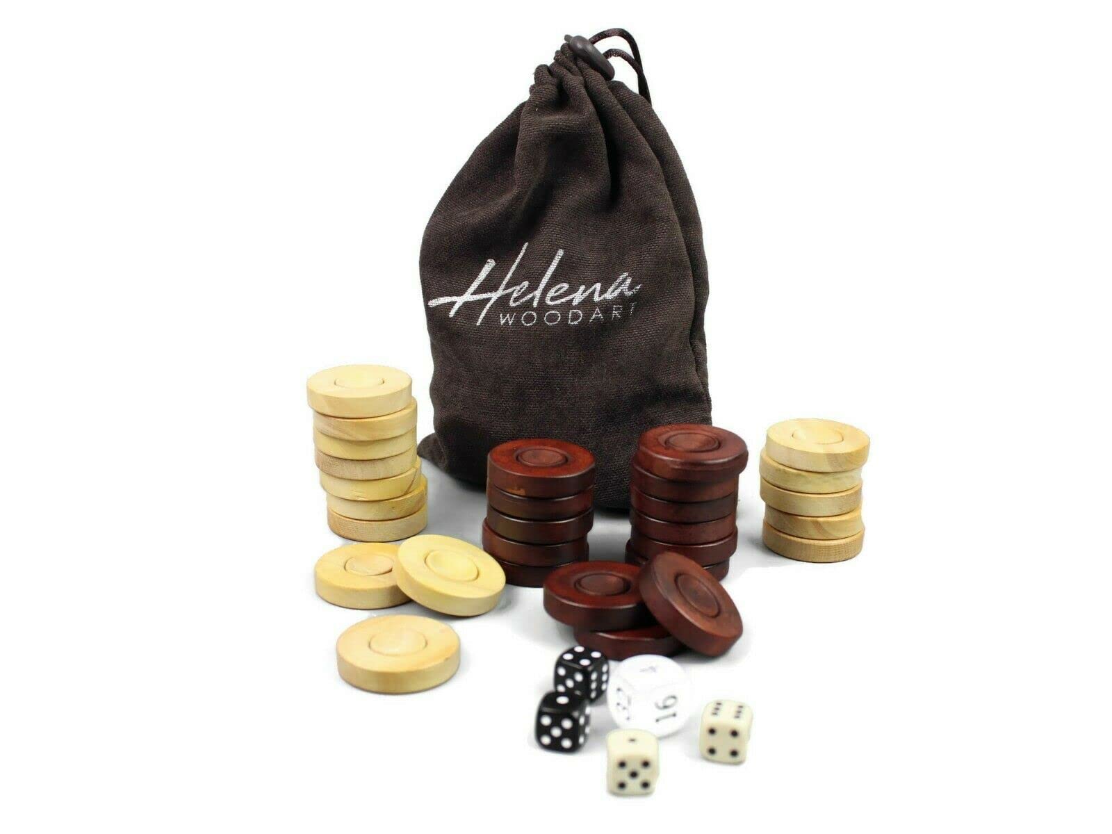 Helena Backgammon Pieces en bois 35 mm