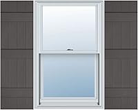 Vista 30 de Mid America - Persiana estándar de vinilo tipo revestimiento exterior de madera de 4 tablones de 14 pulgadas (1 par)