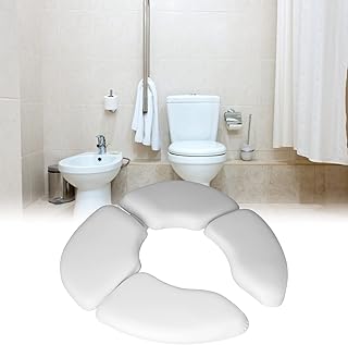 Travel Potty Seat Pad White Foldable Toilet Seat Pad Portable Eco Friendly Padded Toilet Seat Toilet Seat Cover Folding Travel Toilet Seat Recyclable Toilet Seat for Kids and Adults Potty,Toilet Mat