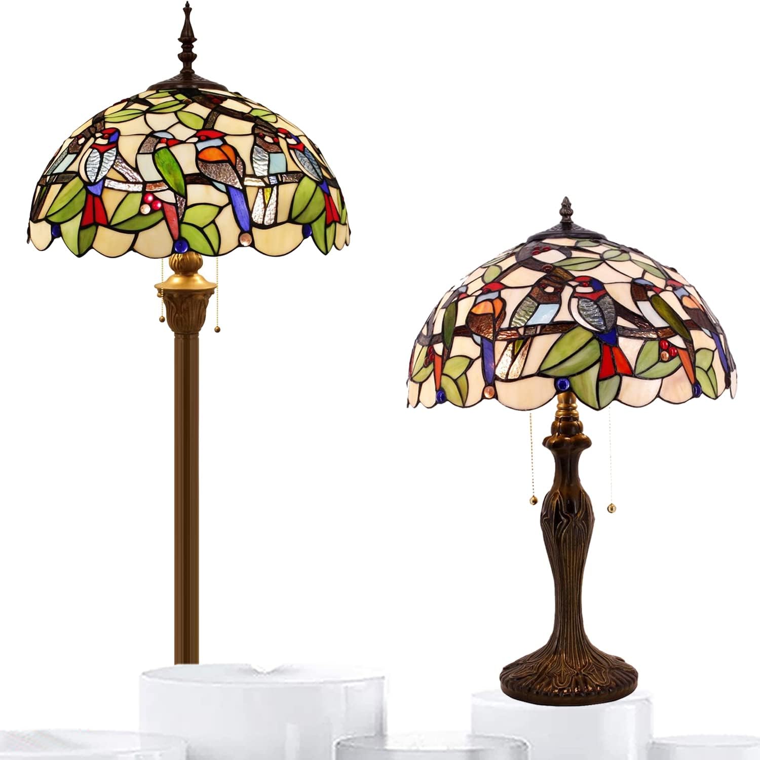 WERFACTORY Tiffany Lamp Series Stained Glass Style Lampshade Decorative Living Room Bedroom