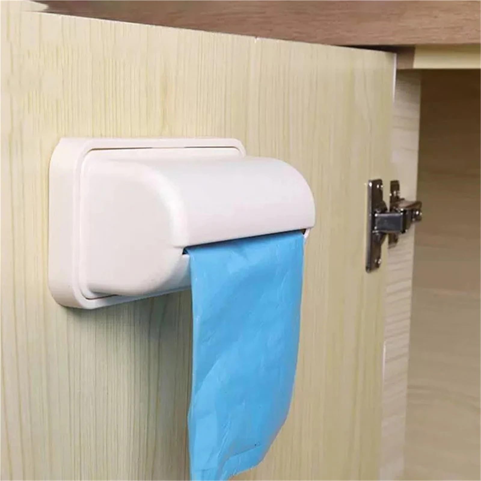 Caja de Almacenamiento Bolsas Basura, Estante montado en la Pared, contenedor plástico extraíble for baño, 5 uds(Gray)
