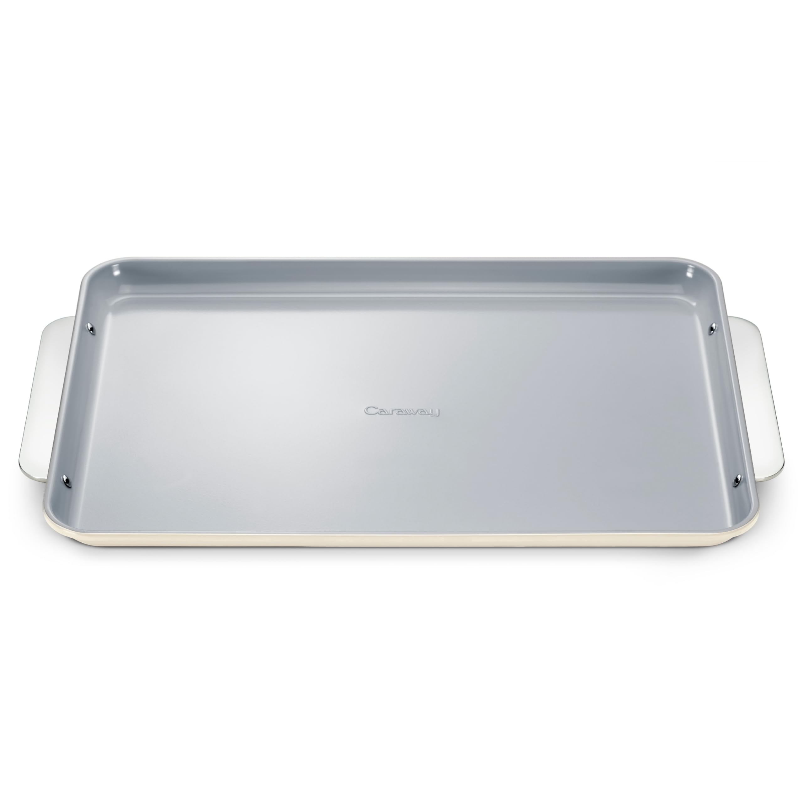 CarawayNon-Stick Ceramic Baking Sheet - Naturally Slick Ceramic Coating - Non-Toxic, PTFE & PFOA Free - Perfect for Baking, Roasting, and More - Large (18" x 13") - Cream