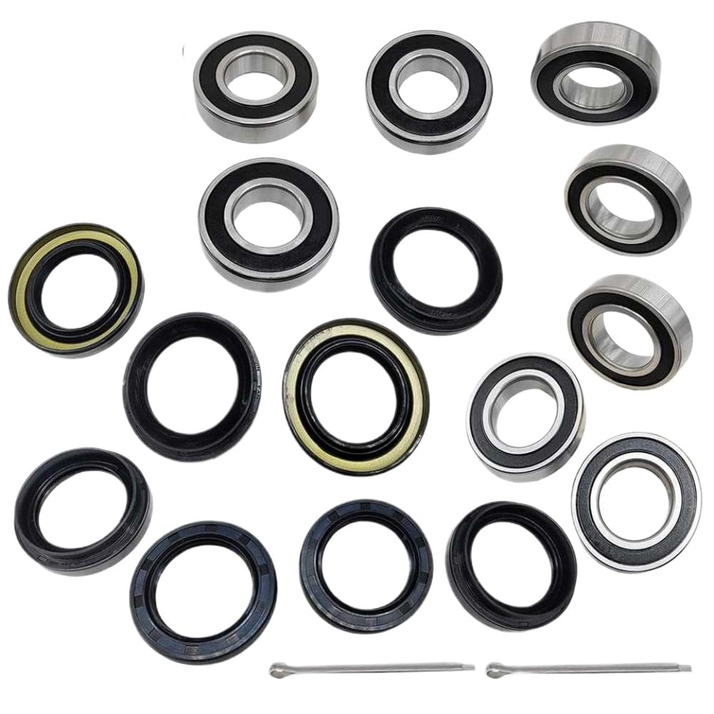 Front and Rear Wheel Bearing Seals Kit Compatible with 660 YXR660F 2005 2006 2007 700 YXR700F 2008 2009 2010 2011 2012 2013