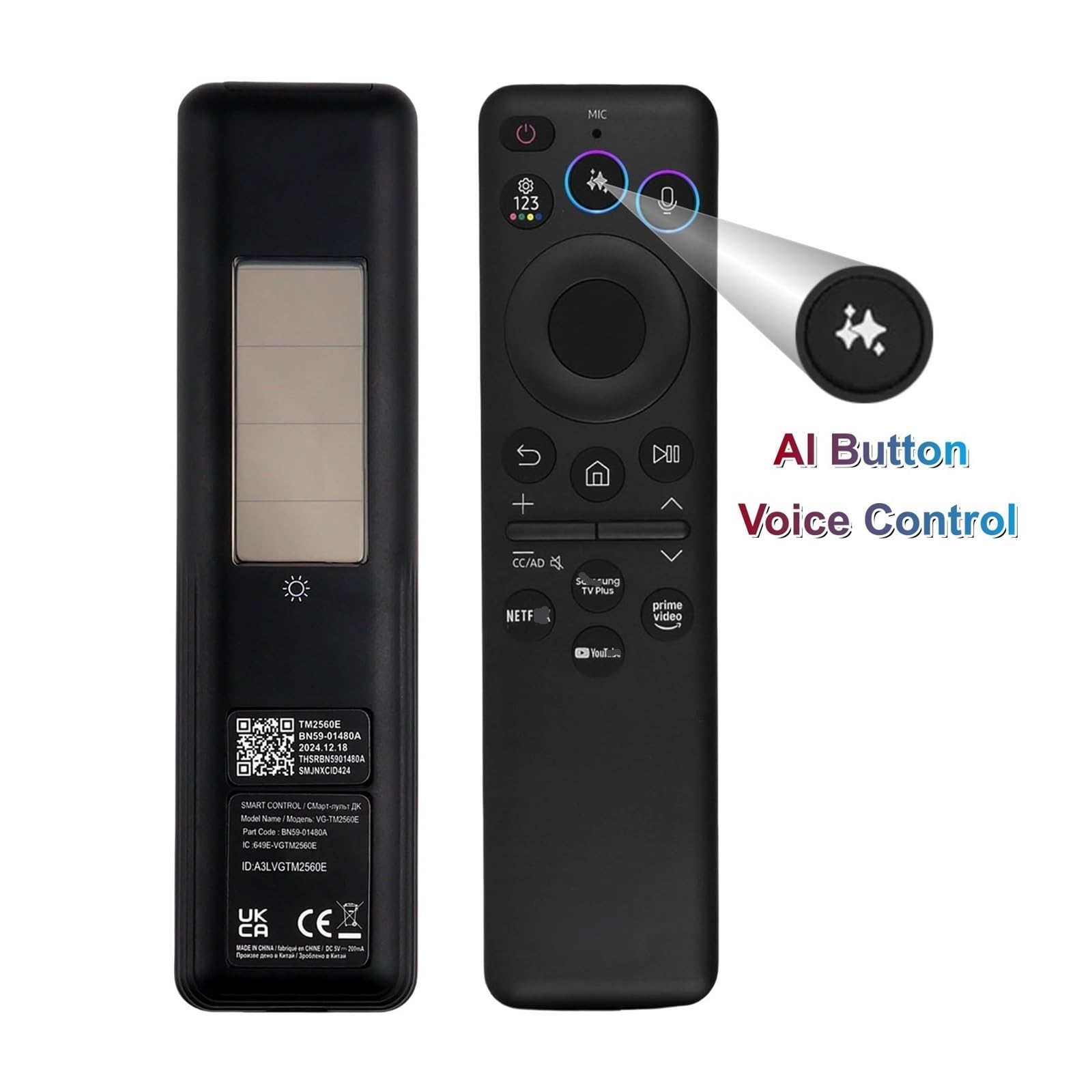 1 Unidad de Control Remoto por Voz Solar BN59-01480A TM2360E AI Nuevo