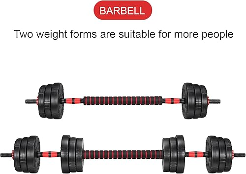 Miniatura 3 de EDOSTORY Adjustable Dumbbell Set, 22446688lbs Free Weights Dumbbells for Home Gym, 4 in 1 Set, Barbell Set, Dumbbell Set, Kettlebell Set and