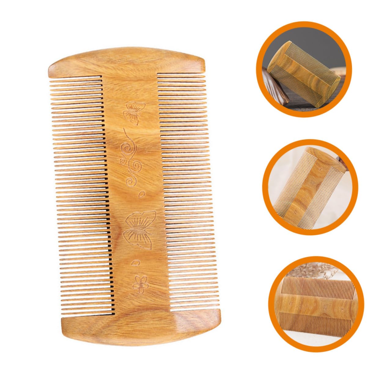 SOESFOUFU Beard Care Wooden Comb Comb Men's Styling Tool Travel Grooming Hair Straightener