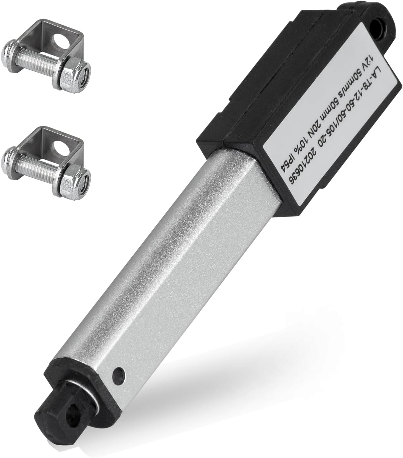 Mini Electric Linear Actuator Stroke 2"–Force 4.5 lbs–12V | High-Speed 0.6"/sec–Weight 0.15KG Ideal for Intelligent Range Hood, Fan Blades, Cabinets, Window Opener, Robotics, Home Automation