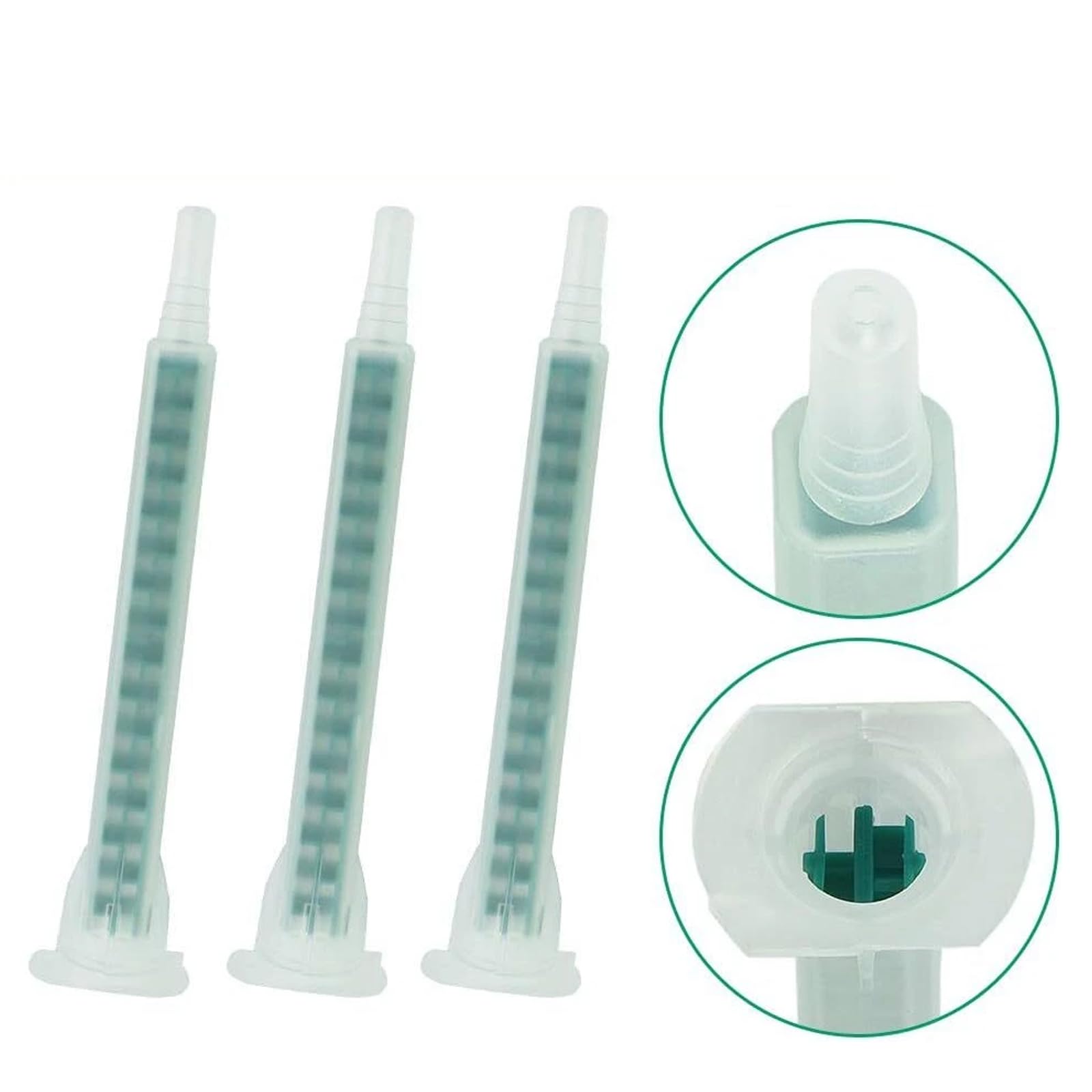 100 Stück 2K Klebstoff Mischkanülen Mischdüsen Mischkanülen Statikmischer Kunststoffkleber Mischrohr für AB Gun 50 ml 2k kleber 1:1