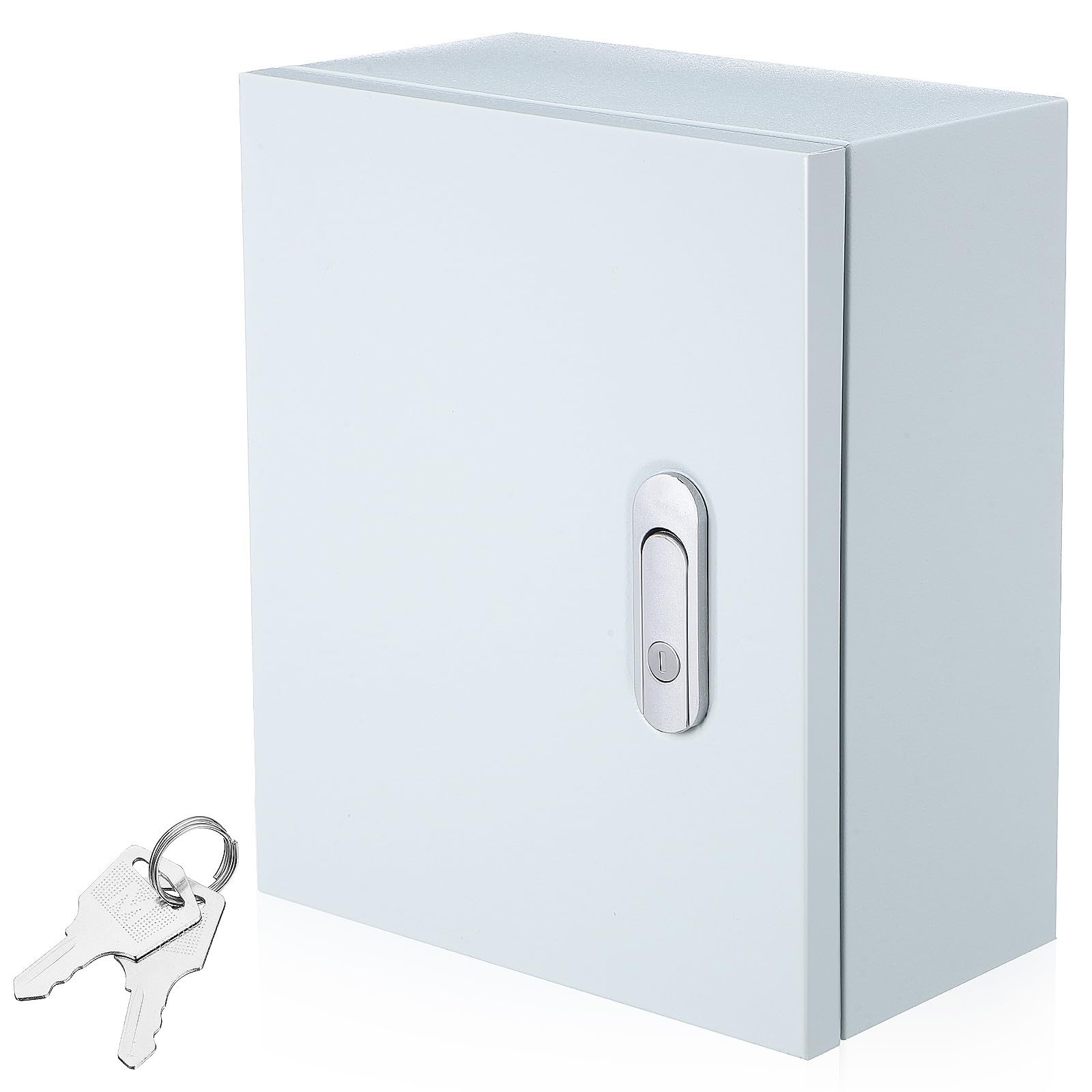 Baluue Elektroverteilerkasten Metall Spritzwassergeschützt 250x300x140mm Wetterfester Außenschaltschrank ohne Griff für Hausinstallation und Stromverteilung