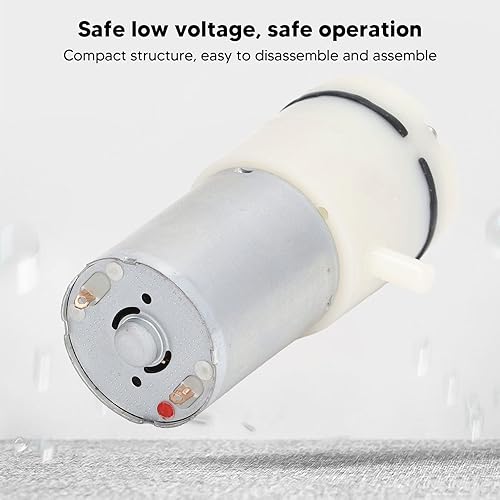 Miniatura 3 de Bomba de vacío en miniatura, bomba de aire micro de 6 V, bomba de vacío eléctrica de aluminio duradero, bomba rociadora autocebante, para acuarios y