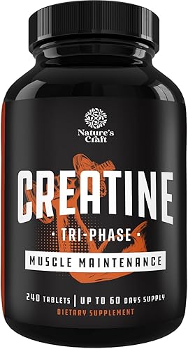Miniatura 10 de Píldoras trifásicas de creatina de 018oz ganador de masa muscular y recuperación muscular píldoras de creatina HCL piruvato y monohidrato de