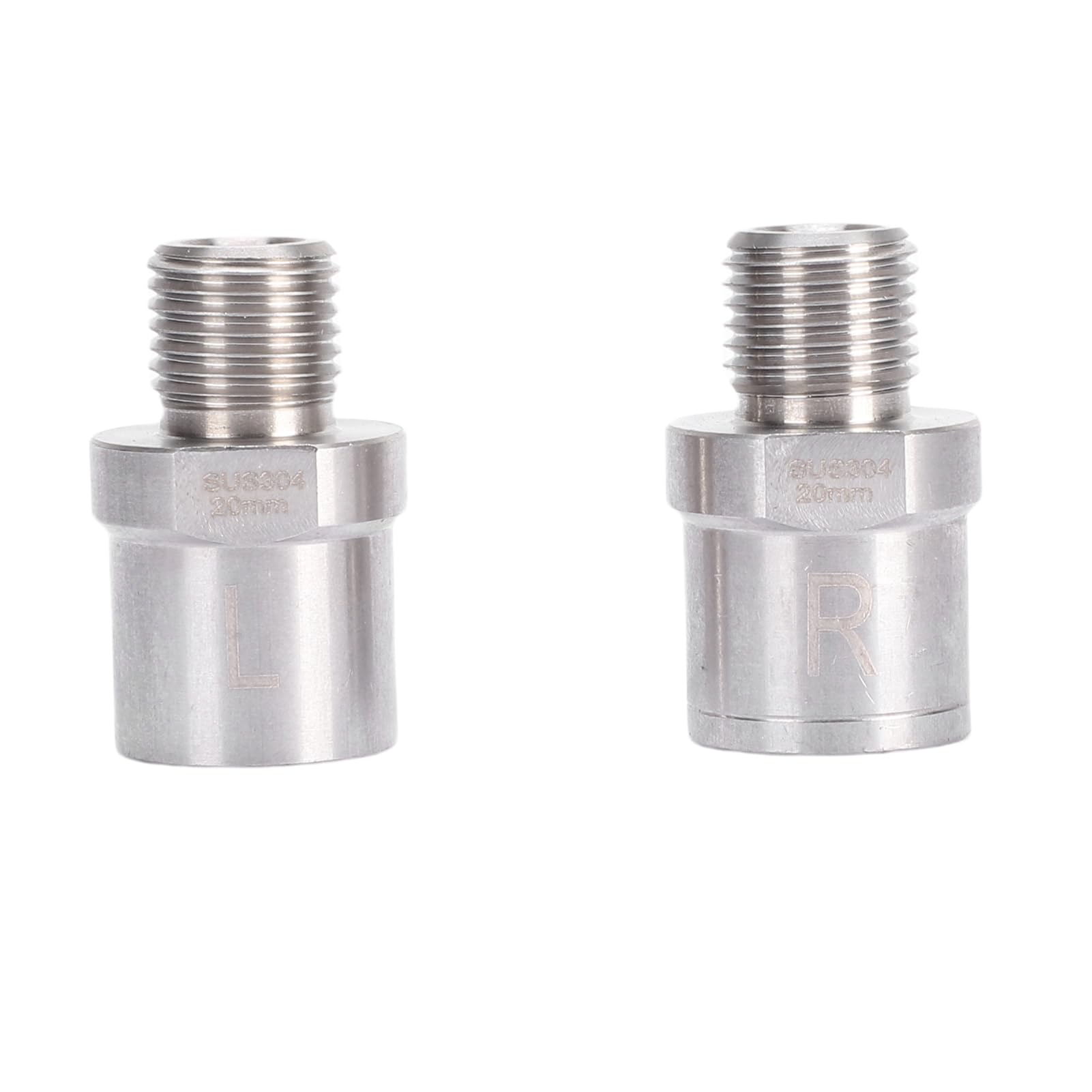 Wakects Bicycle Pedal Extender, 1 Pair Stainless Steel Bicycle Pedal Adapters with Male Thread 1/2in Female Thread 9/16in for Mountain Bike Road Bike Scooter