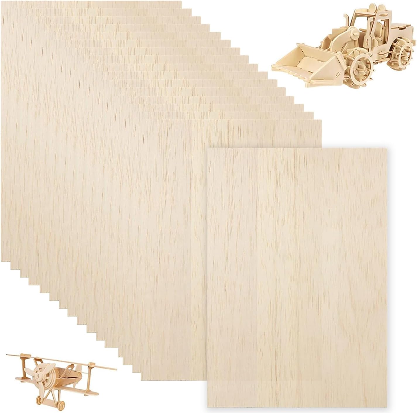 20 Plaques Contreplaqué 2mm - 30x30cm, Bois De Tilleul, Pour DIY, Maquettes, Artisanat