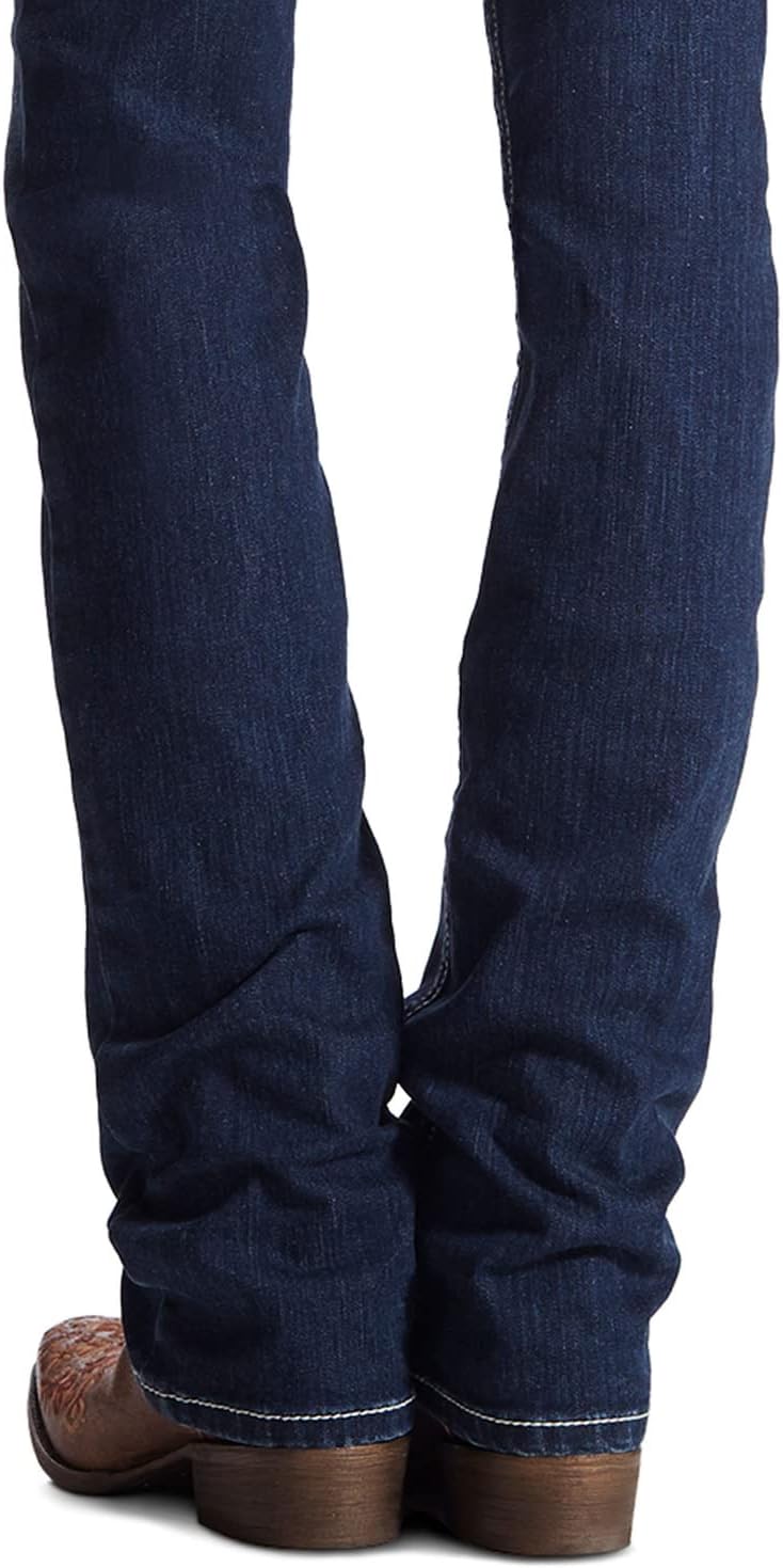 Ariat Female R.E.A.L. Mid Rise Stretch Icon Stackable Straight Leg Jean - Image 5