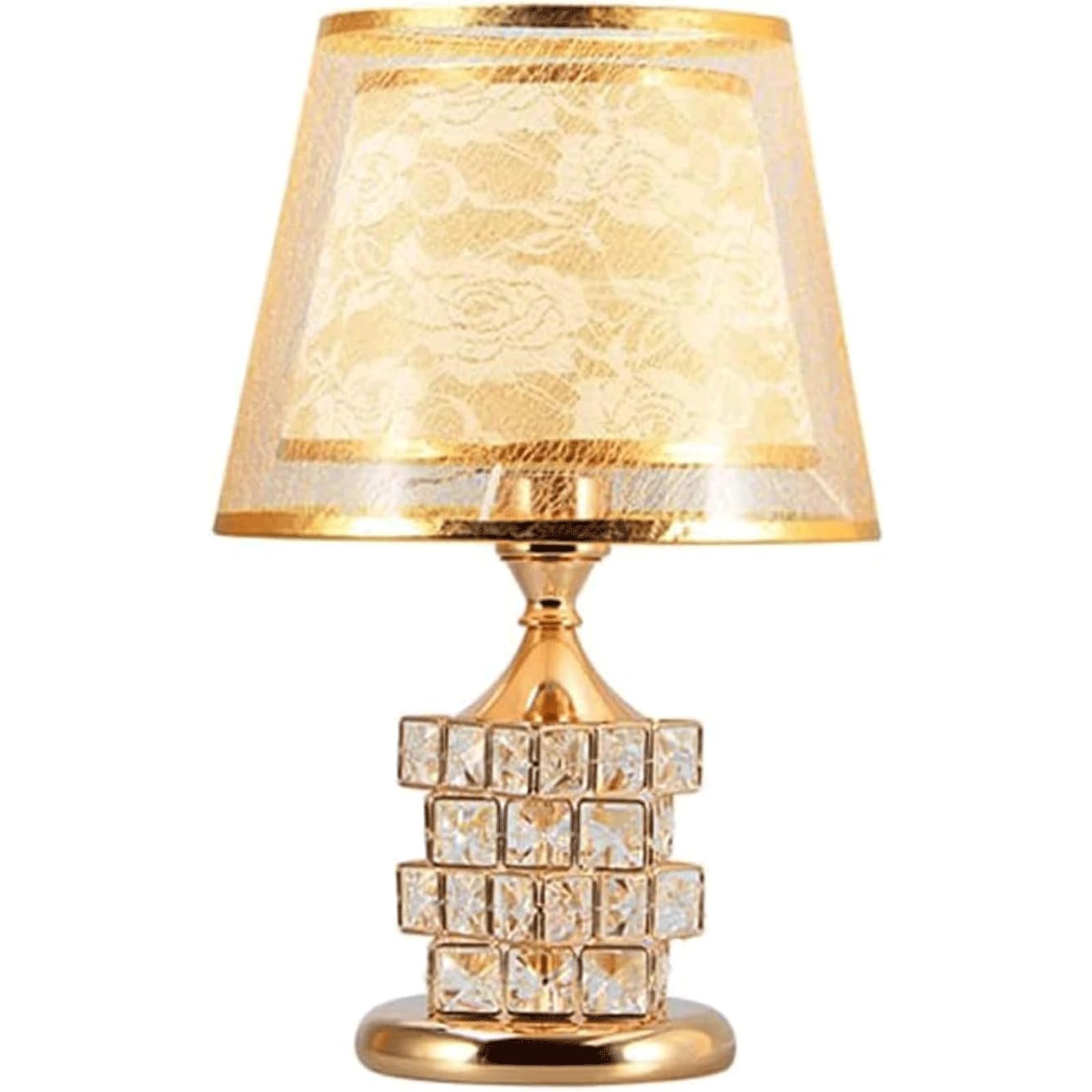 SGKOMN Desk Lighting Luxury Table Lamp Creative Crystal Desk Lamp Exquisite Nightstand Light Desk Light Decoration Bedside Room Bedroom Work Lamp-B-18cm * 41cm