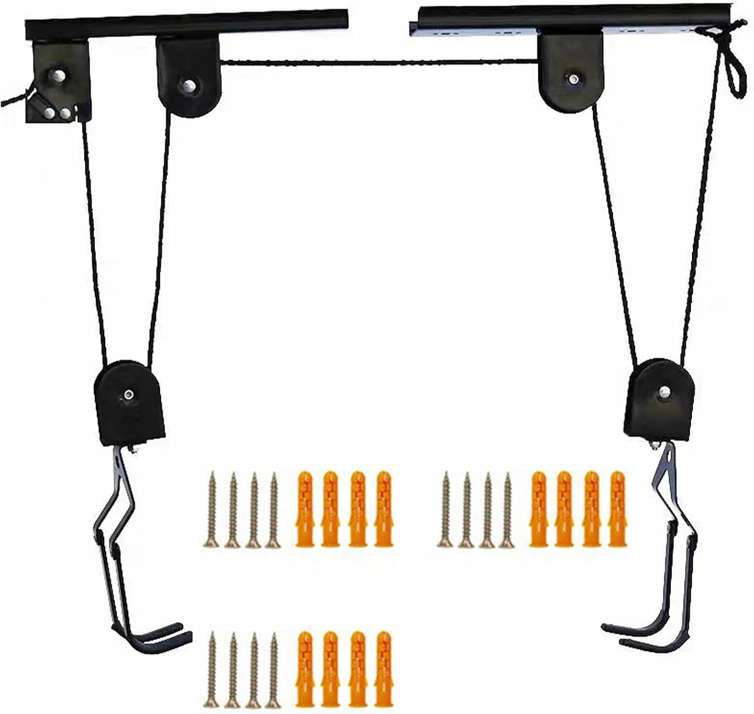 Heavy Duty Steel Bike Ceiling Hanger with Locking for Road Mountain Garage Storage Road Storage