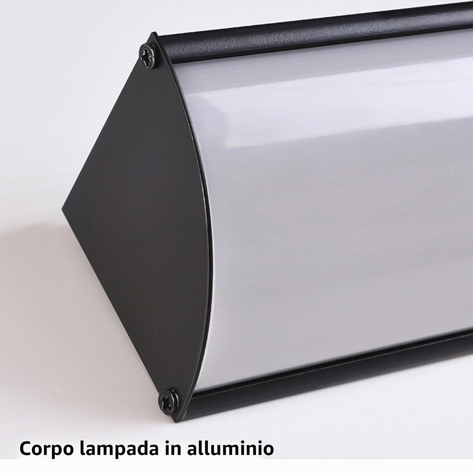 LED Applique da Parete Esterno IP65 Impermeabile Ingresso Lampada da Parete Terrazza Lampada a Muro Esterni Ed Interni Lunghe Alluminio per Terrazzo Cortile Portico (Argenteo-Luce Neutra,150cm)