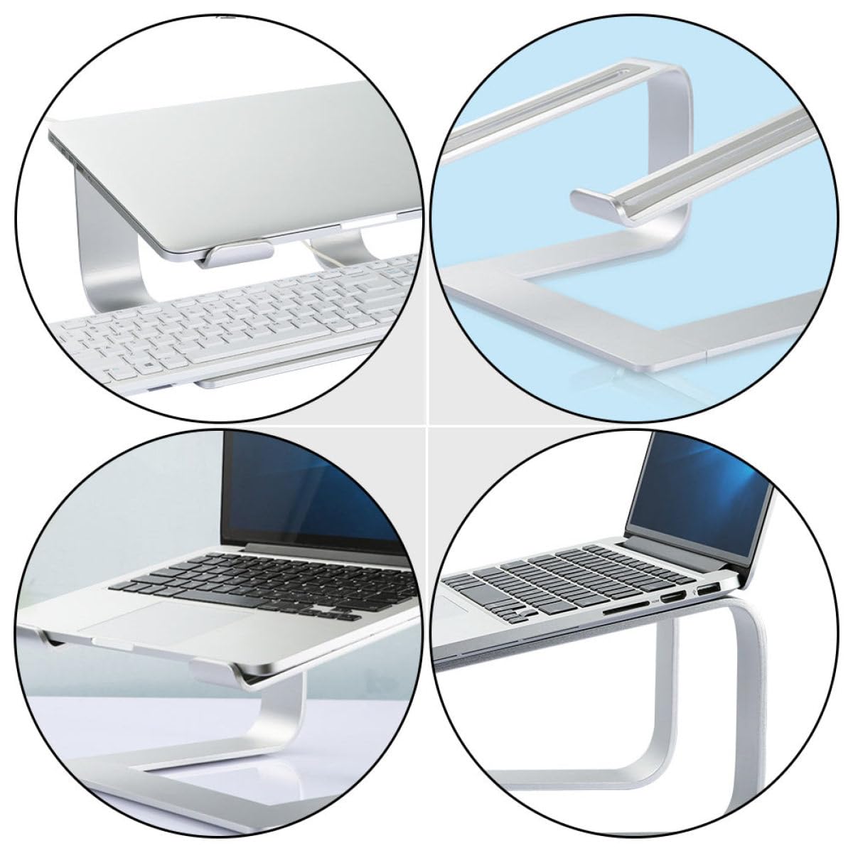 NUOBESTY Soporte para Portátil de Aleación de Aluminio Soporte Antideslizante para Tableta Resistente para Portátil para Trabajo o Estudio Casa