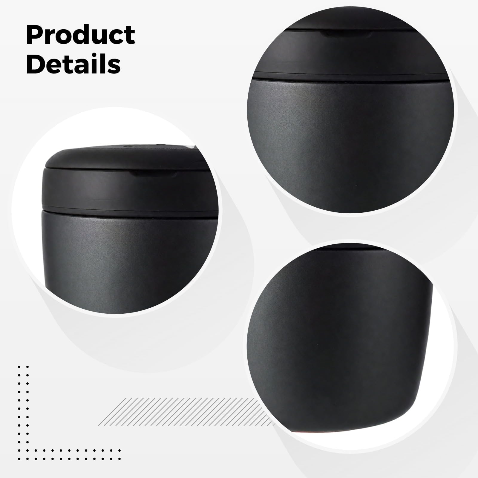 Lunch Box Mishanee 32 oz / 1,2 L, schwarzer Edelstahl 304 Thermobehälter für warme Speisen, vakuumisolierter Speisebehälter mit weiter Öffnung, dicht schließend, für Erwachsene und Jugendliche