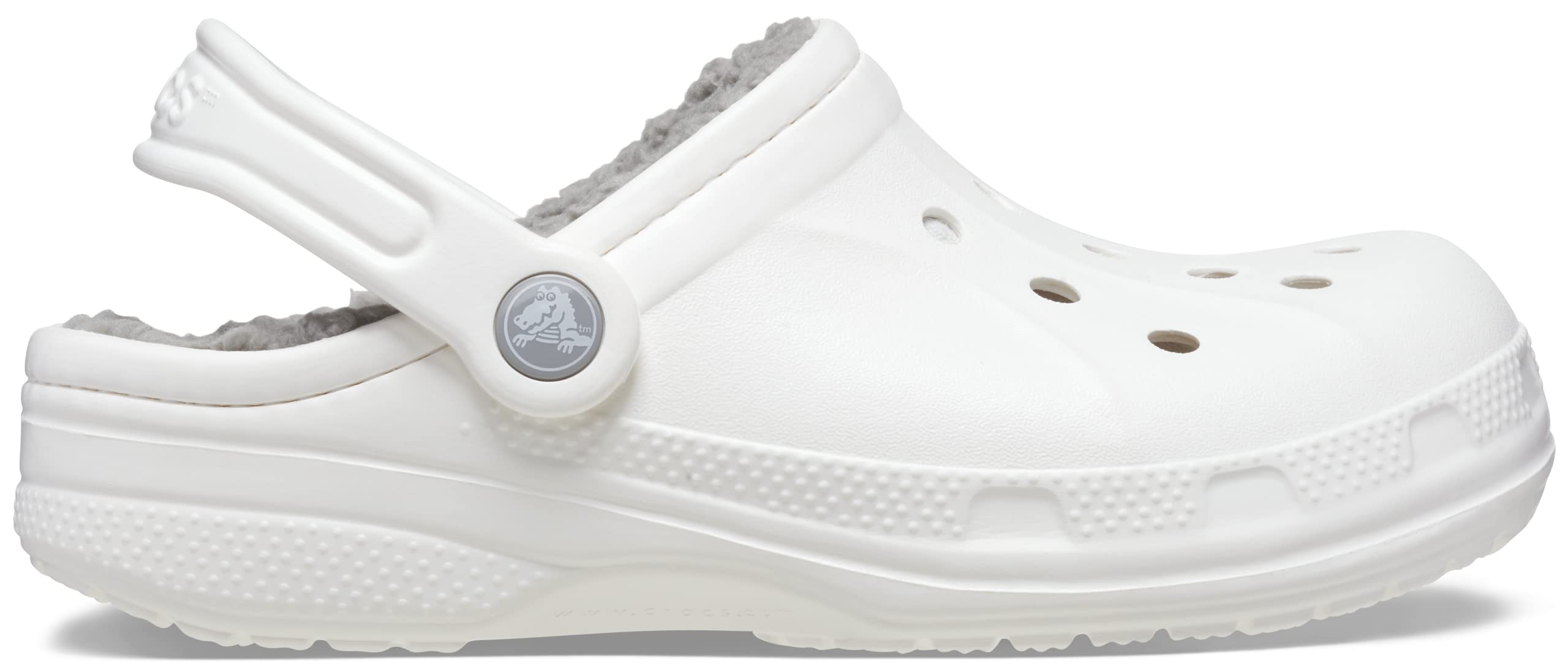 Crocs Unisex Ralen Clog z podszewką K, Biały jasnoszary, 6/7 UK Child
