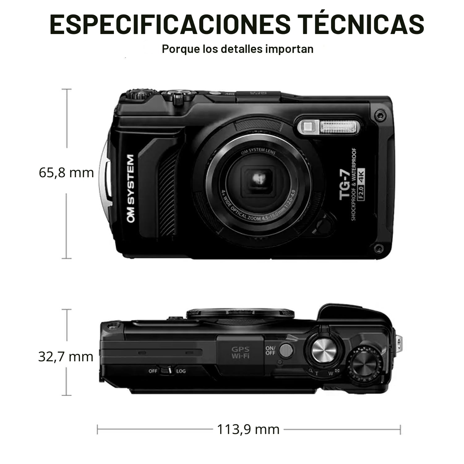 Amazon.com: OM SYSTEM Olympus Tough TG-7 - Cámara subacuática