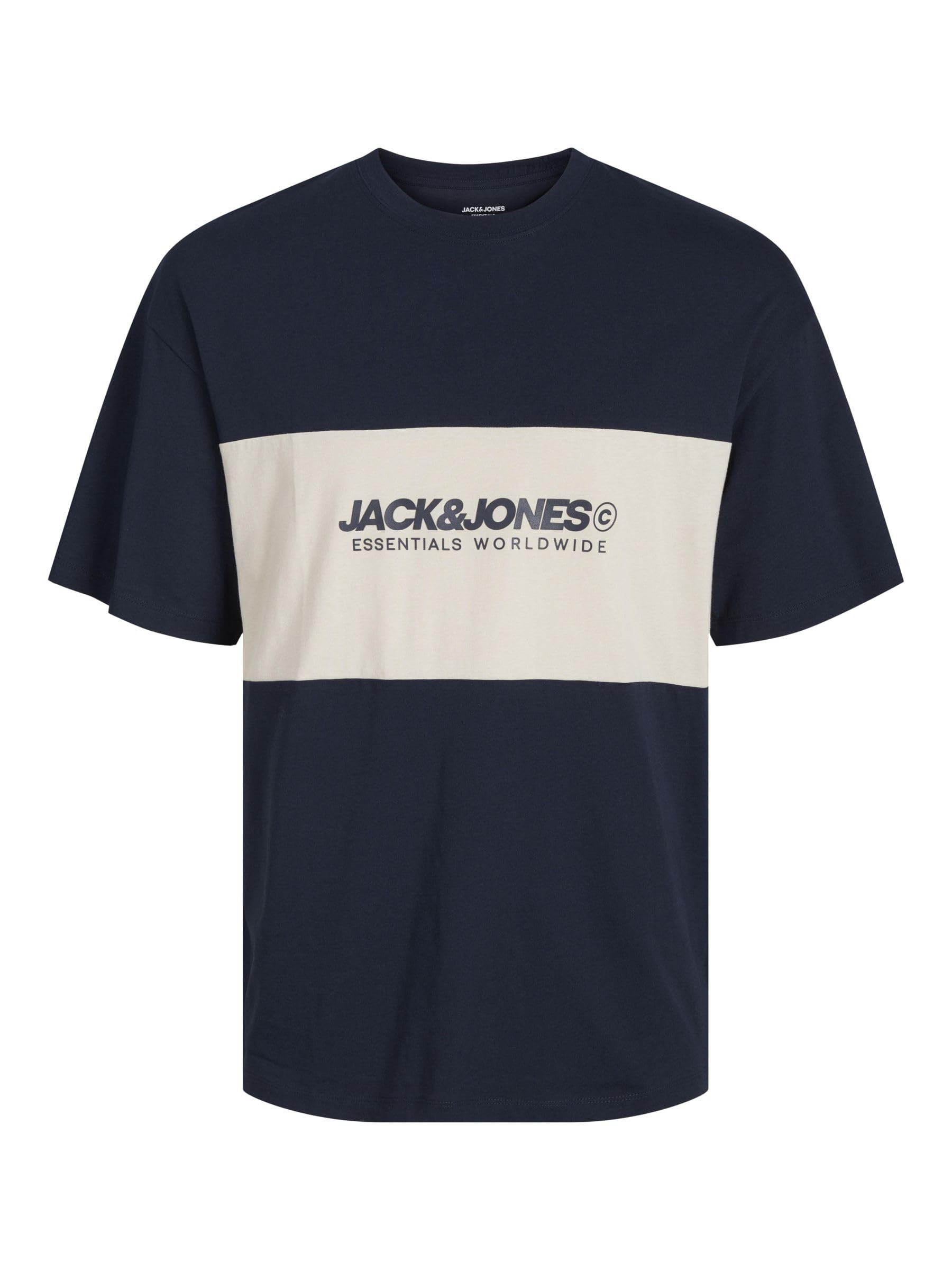 JACK & JONES Male Logo T-Shirt, Blazer Navy, XS