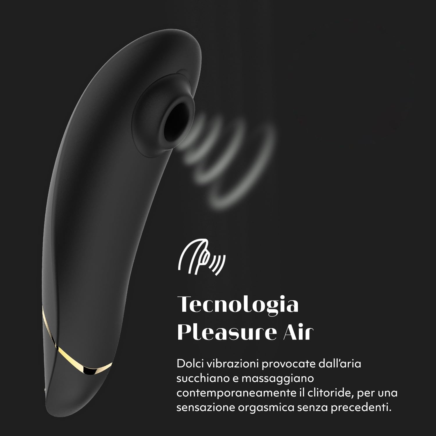 Womanizer Premium 1 Succhia Clitoride per Donna | Succhiatore Clitorideo con Autopilot & Smart Silence | Stimolatore Vibratore con 12 Intensità | Sex Toy Impermeabile | Nero