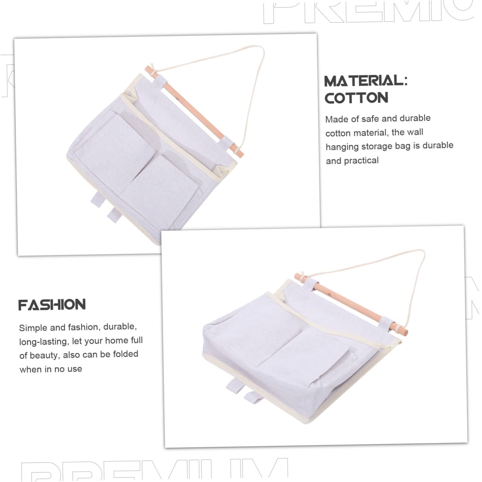 IMIKEYA 5 Pièces De Rangement Mural Organisateur De Téléphone Panier De Bébé Organisateur Mural Suspendu Pochette De Rangement De Garde-Robe en Tissu Paniers Outils De Stockage