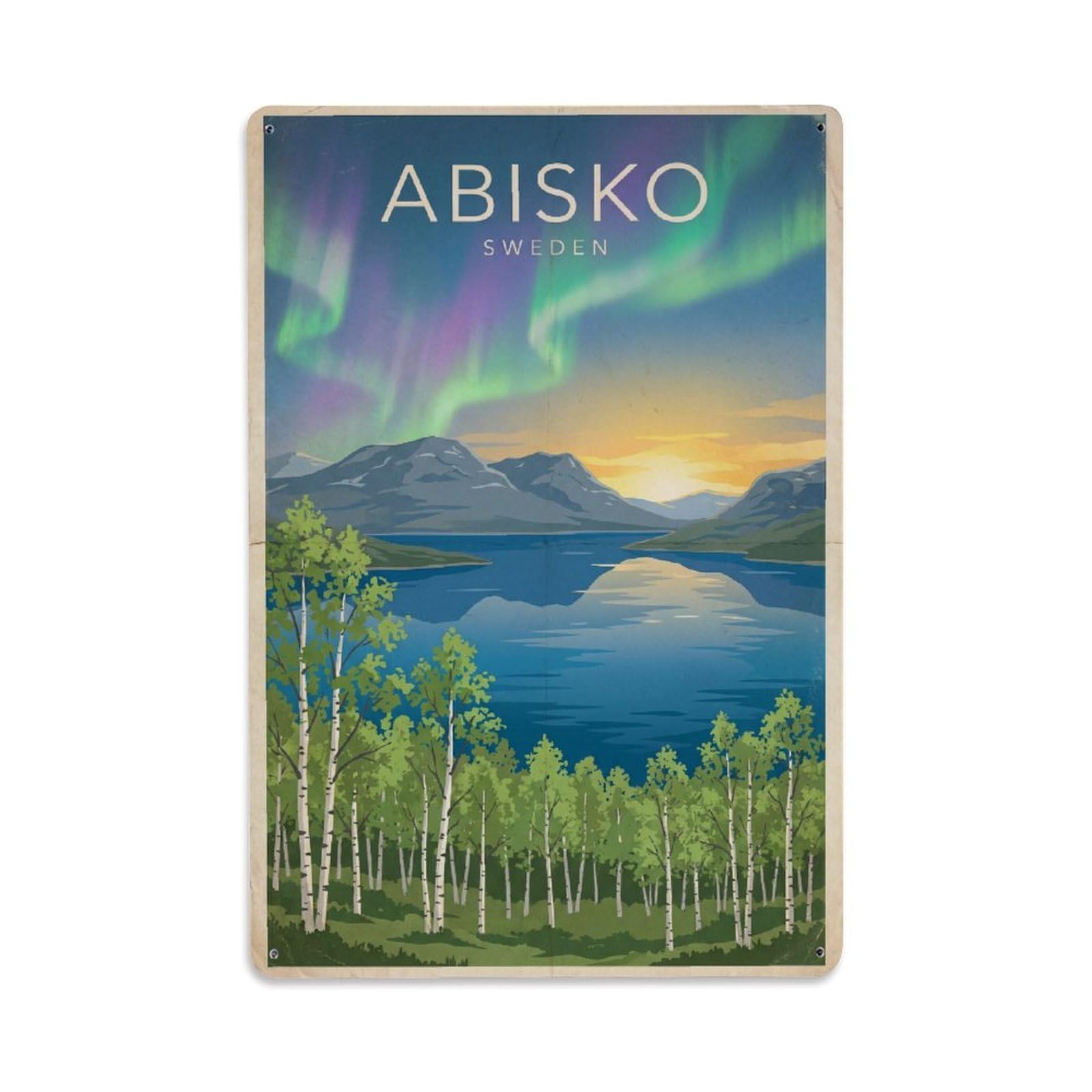 Travel Sweden Abisko Retro Metal Tin Sign