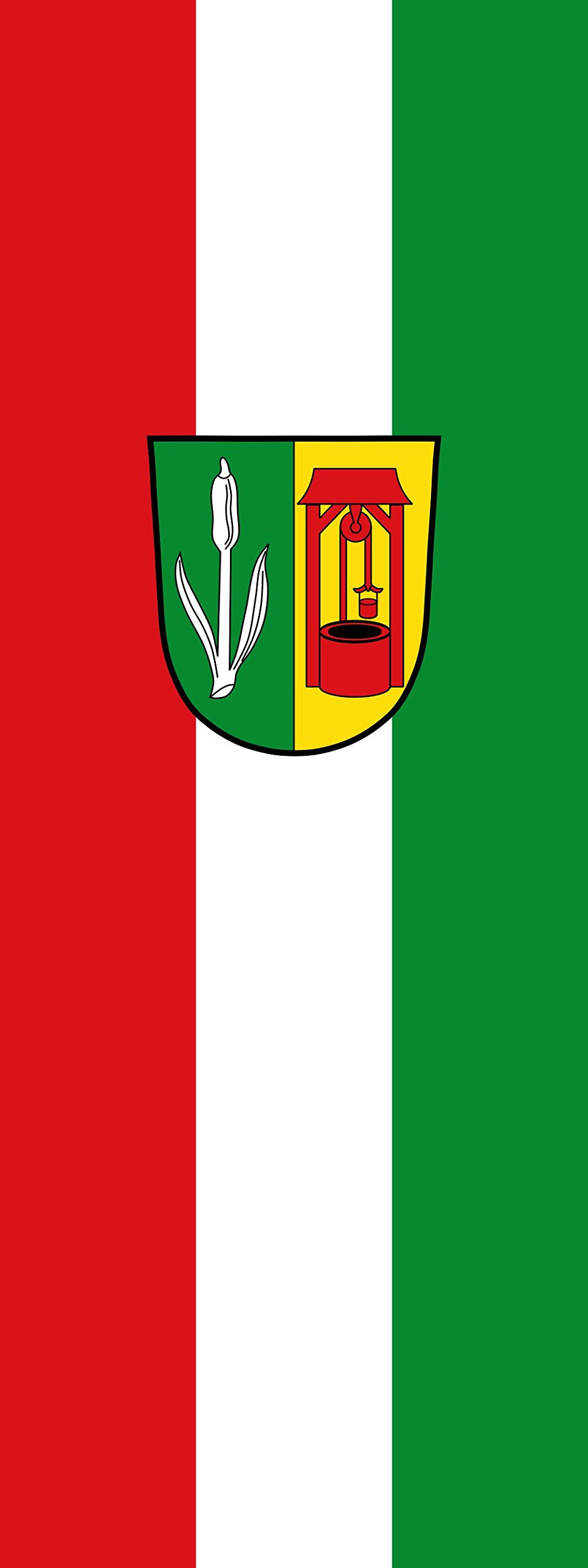Drapeau Karlsfeld vertical format portrait 400x150cm pour mât de pavoisement