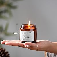 Vista 4 de Velas perfumadas de feliz cumpleaños, vela de soja natural para el hogar, vela en tarro vertida a mano, regalos para mujeres, hombres, familias