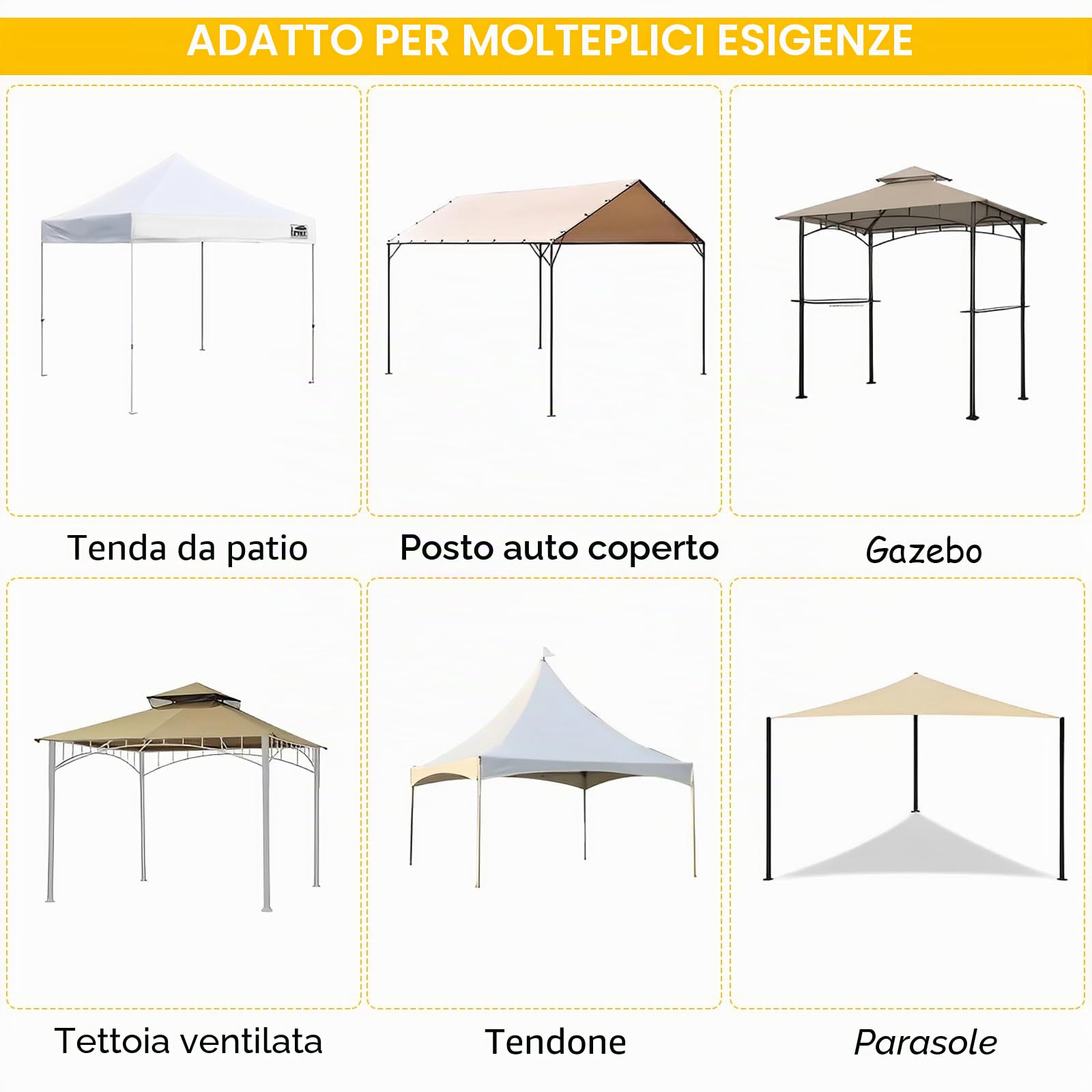 Sacchi di Sabbia per Gazebo Set da 4, Pesi per Gazebo in Oxford 800D, Zavorre per Tendone da Giardino, Spiaggia e Campeggio - Stabilizzatori per Ombrelloni e Tende