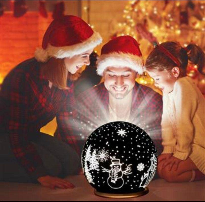 Christmas Decor Snowman Snow Globe – 5.1 x 5.1 Inches Metal