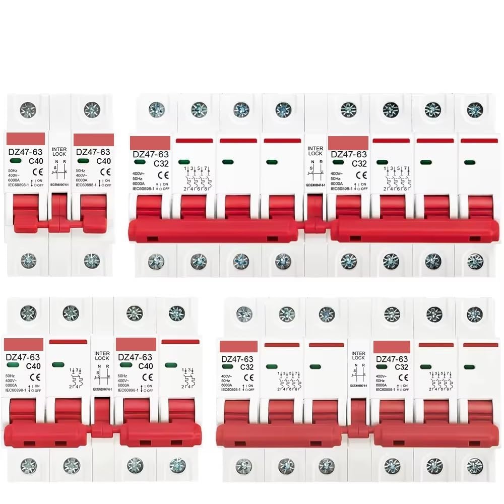 Interrupteur de déconnexion isolant MCB 4P 16A MTS transfert manuel double puissance - 6