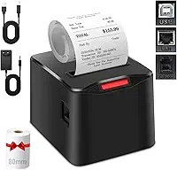 Impressora Termica Portatil, Imprimir Rótulos, Notas, Recibos, Código de barras, Ideal para Restaurantes, Lojas, Fábricas, Supermercados e Escritórios