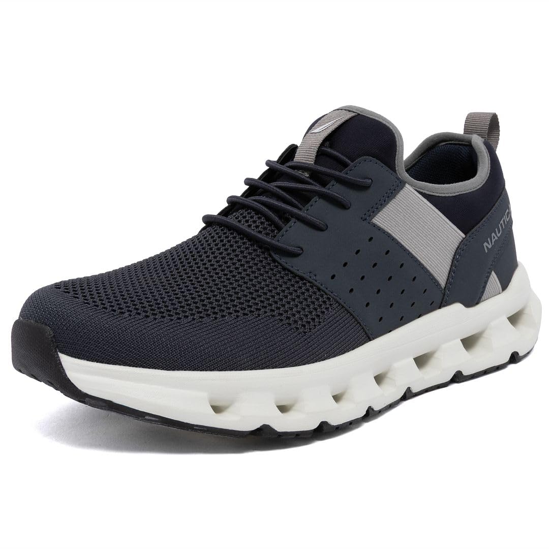 Nautica Mens Running Sneakers Sport Fashion Lace-Up Athletic Soft Shoes