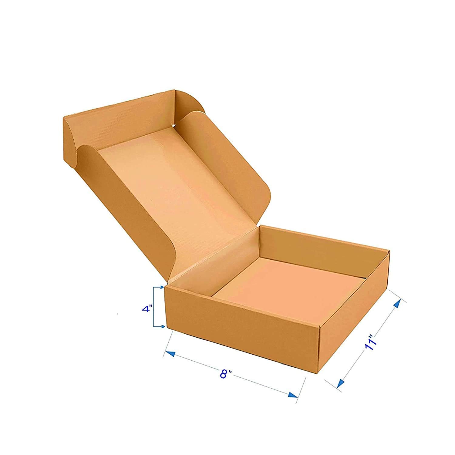 NBI Brown colour 3ply Self Locking corrugated box 11x8x4 (inch) (100)