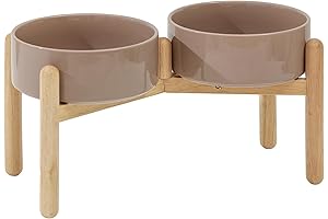 Modern Elevated Dog Bowls: Raised Ceramic Pet Food and Water Bowl for...