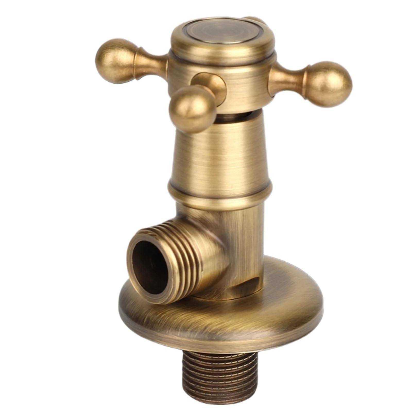 Robinet triangulaire antique en laiton pour quincaillerie de salle de bain
