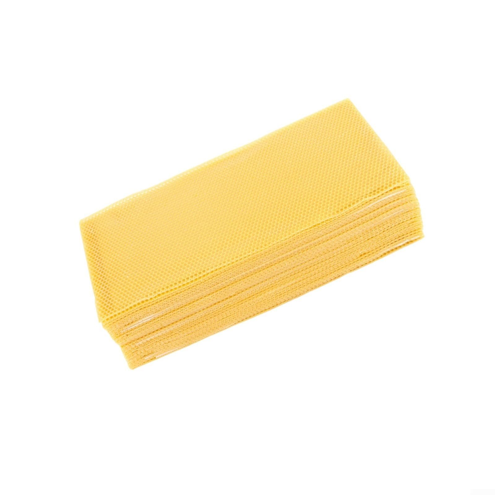 Paquete de 30 hojas de cera de abeja natural para hacer velas, base de cera pura de 195 x 415 mm para marcos de colmena de abejas, tiras biodegradables para manualidades