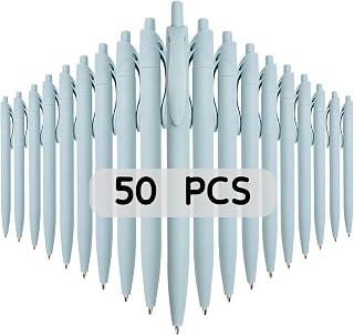 BallPoint Pens, 50 Pack (BLACK Ink),Bulk Pens, Mint Blue Barrel,Click Pens for Office Home and School, Retractable Ballpoint Pens, Medium Point, 1.00MM (Mint Blue)