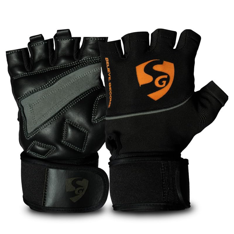 SG Xtreme Gym Gloves for Men & Women | Premium Leather Soft Grip, Half Finger Design, 23” Wrist Wrap, Breathable & Durable-picture-23