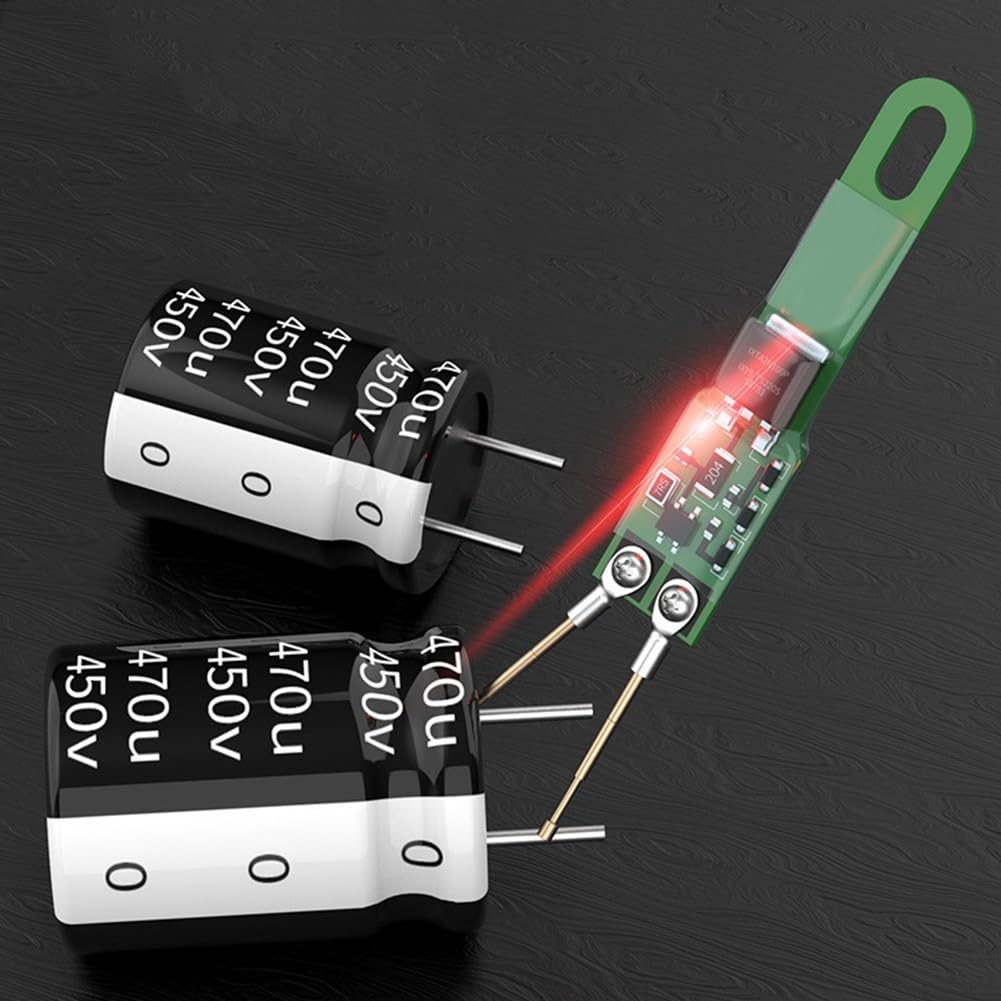 Pluma de descarga de condensador Herramienta de descarga rápida 1000UF 5000UF Instrumento de reparación electrónica con indicador LED (B con 5000 UF)
