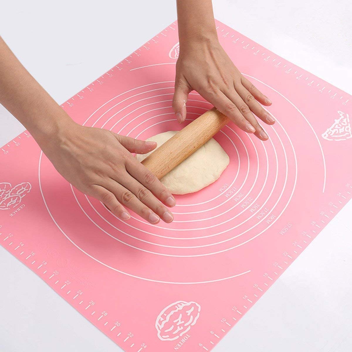 Kitchenfest 50 40 Cm Silicone Baking Mat With Measurements Pastry